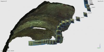 管路点検時の水中画像からSfMにより作成した3Dモデル