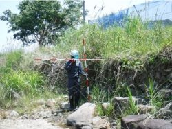堤防(護岸)の健全度調査事例