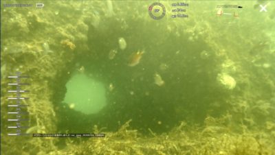 防波堤下部通水部の状況